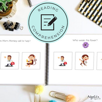 Thumbnail for Five Little Monkeys Nursery Rhyme Emergent Reader + Reading Comprehension (Printable PDF) - AdaptEd4SpecialEd