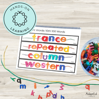 Thumbnail for Fry 10th 100 Sight Words Word Work Letter Beads - AdaptEd4SpecialEd