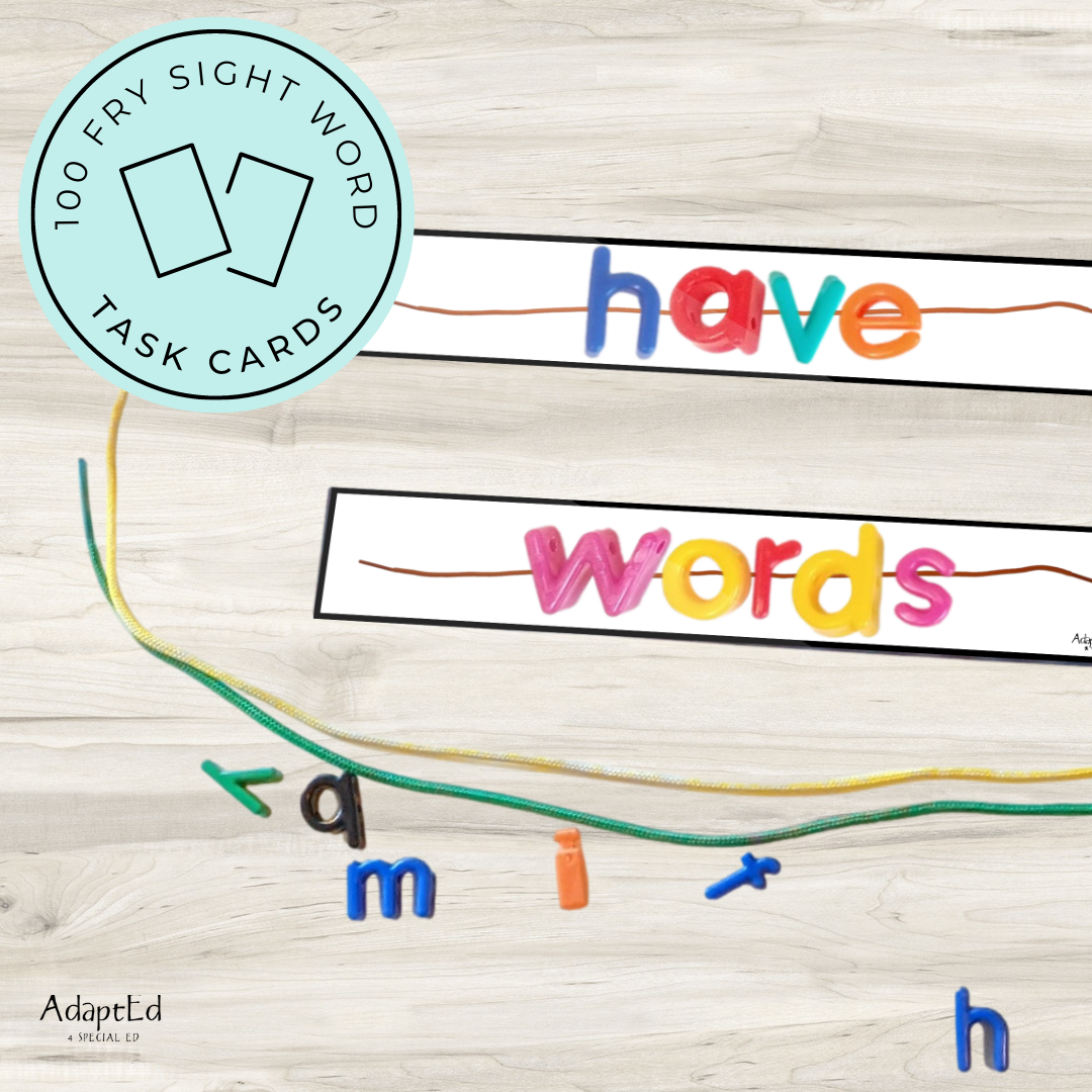 Fry 1st 100 Sight Words Word Work Letter Beads - AdaptEd4SpecialEd
