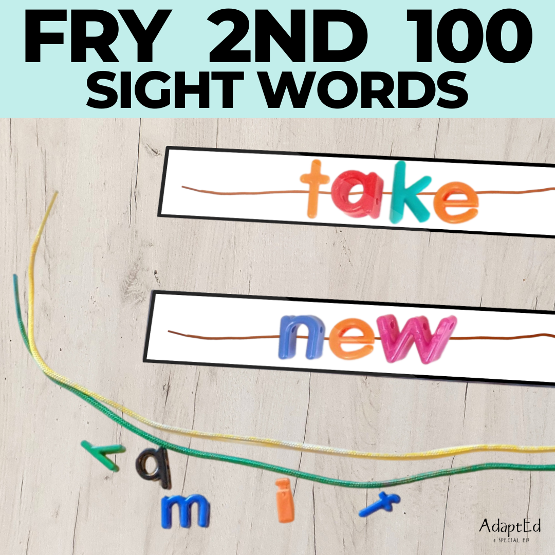 Fry 2nd 100 Sight Words Word Work Letter Beads - AdaptEd4SpecialEd