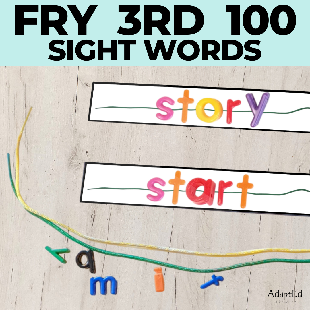 Fry 3rd 100 Sight Words Word Work Letter Beads - AdaptEd4SpecialEd