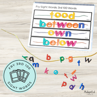 Thumbnail for Fry 3rd 100 Sight Words Word Work Letter Beads - AdaptEd4SpecialEd