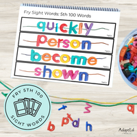 Thumbnail for Fry 5th 100 Sight Words Word Work Letter Beads - AdaptEd4SpecialEd