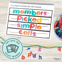 Thumbnail for Fry 6th 100 Sight Words Word Work Letter Beads - AdaptEd4SpecialEd