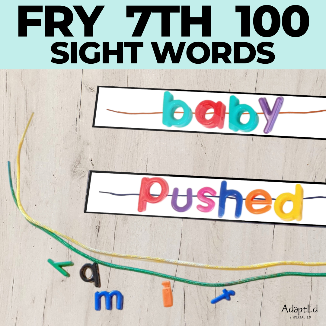 Fry 7th 100 Sight Words Word Work Letter Beads - AdaptEd4SpecialEd