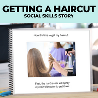 Thumbnail for Social Skills Story: Getting a Haircut: Editable (Printable PDF ) Life Skills - AdaptEd4SpecialEd