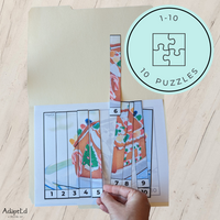 Thumbnail for Gingerbread Counting Puzzles: Counting 1-5 1-10 11-20 21-30 (Printable PDF)