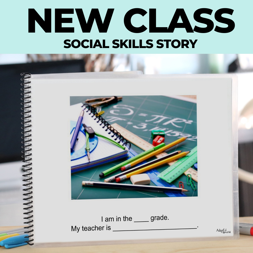 Social Skills Story: Going to a New Class (Printable PDF) School - AdaptEd4SpecialEd