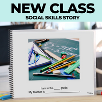 Thumbnail for Social Skills Story: Going to a New Class (Printable PDF) School - AdaptEd4SpecialEd