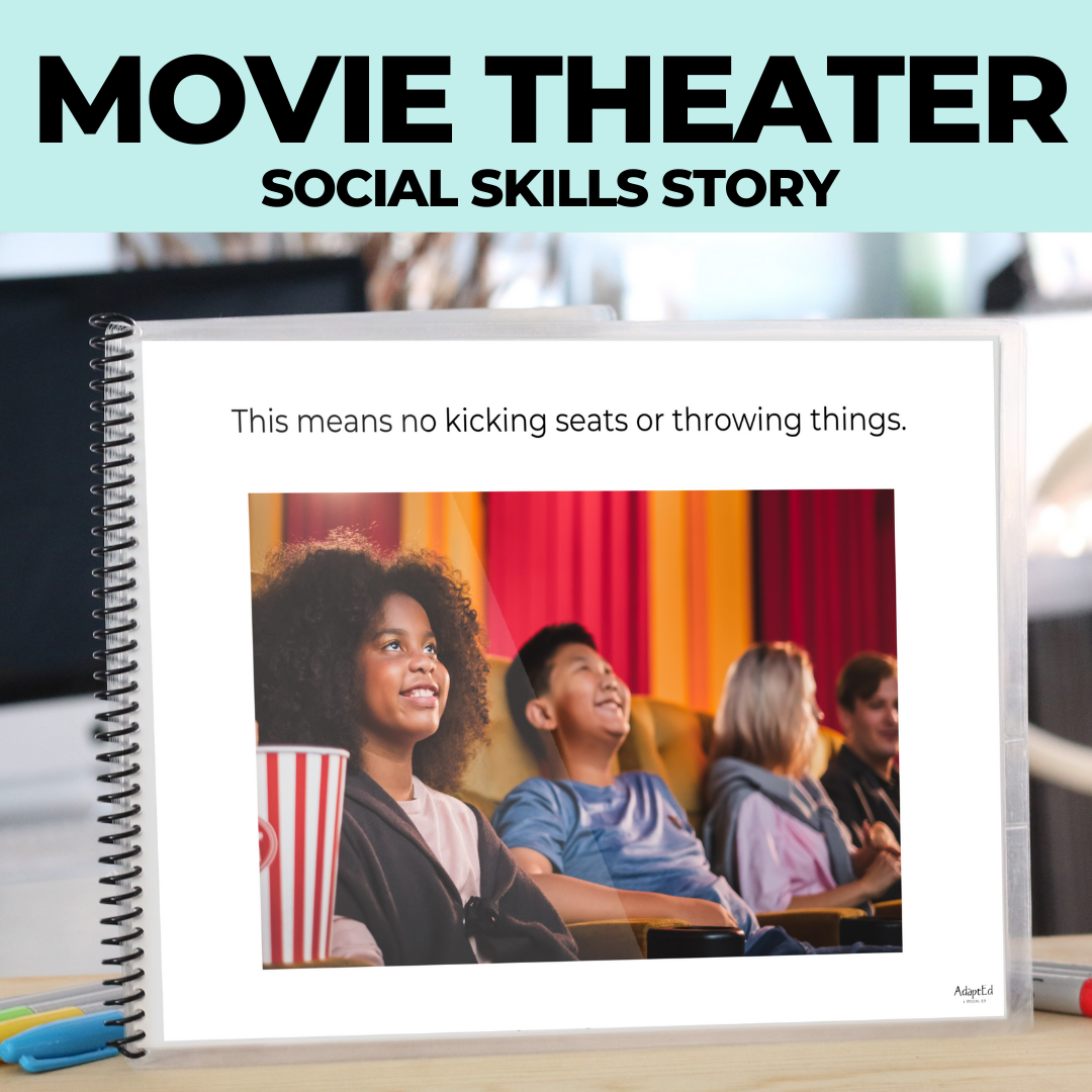 Social Skills Story: Going to the Movies: Editable (Printable PDF )