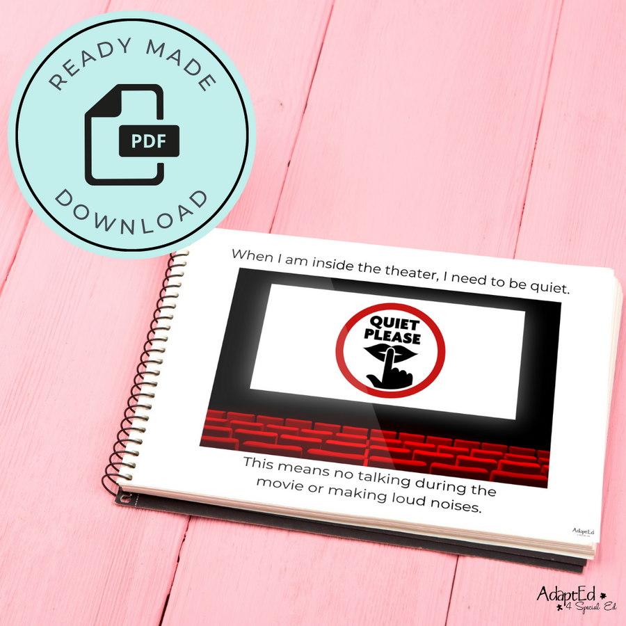 Social Skills Story: Going to the Movies: Editable (Printable PDF )