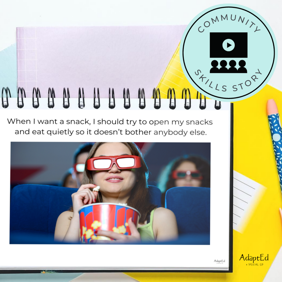 Social Skills Story: Going to the Movies: Editable (Printable PDF )