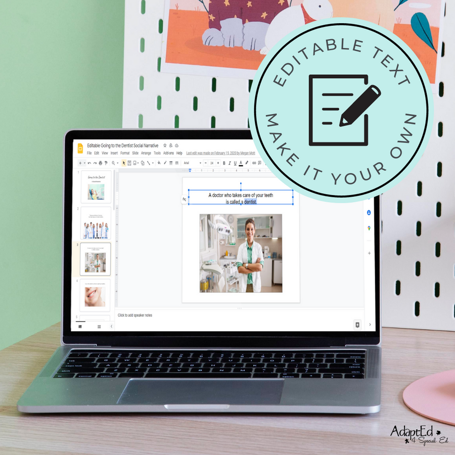 Social Narrative: Dentist: Editable (Printable PDF ) Life Skills - AdaptEd4SpecialEd