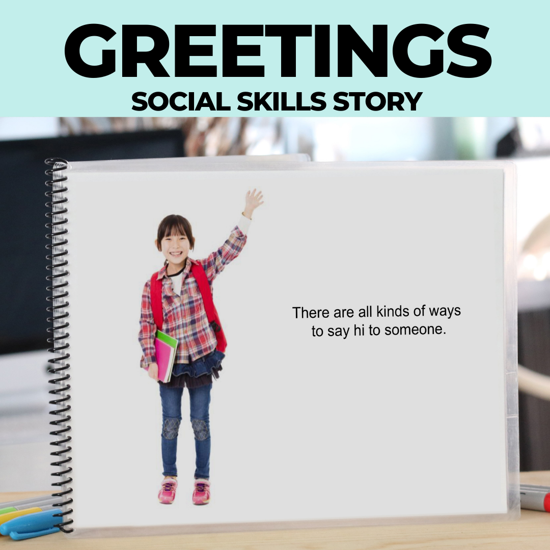 Social Skills Story: Greetings: Editable Social Skills - AdaptEd4SpecialEd