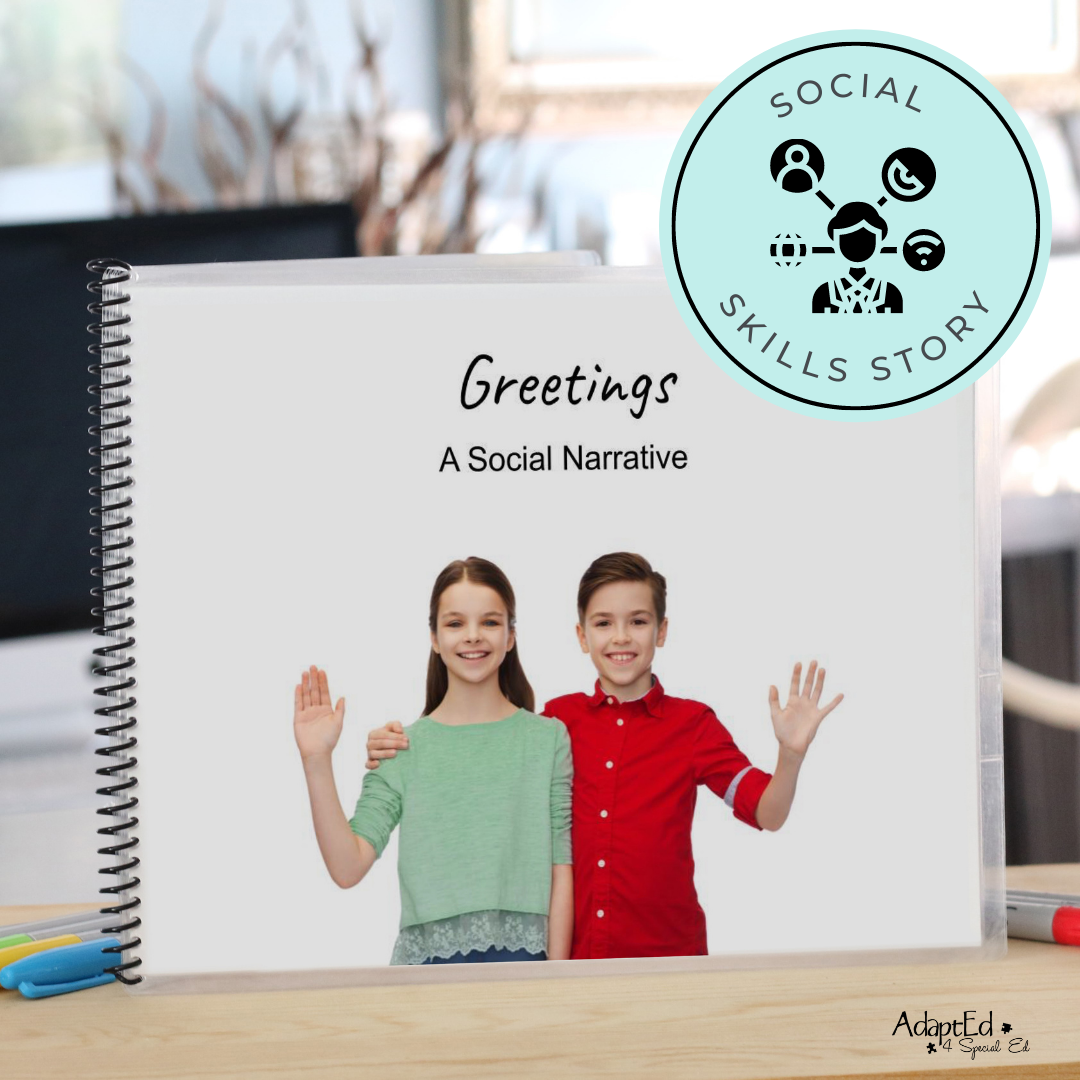 Social Skills Story: Greetings: Editable Social Skills - AdaptEd4SpecialEd