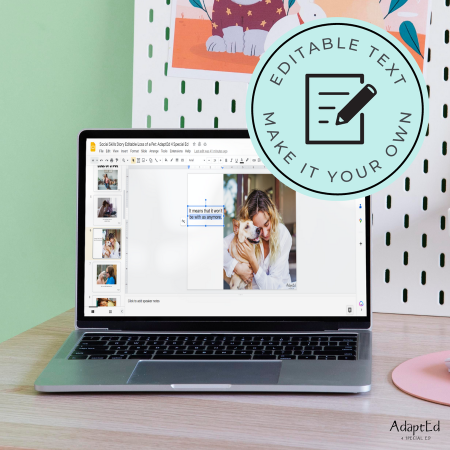 Social Skills Story: Grieving the Loss of a Pet | Death | Grief: Editable (Printable PDF )