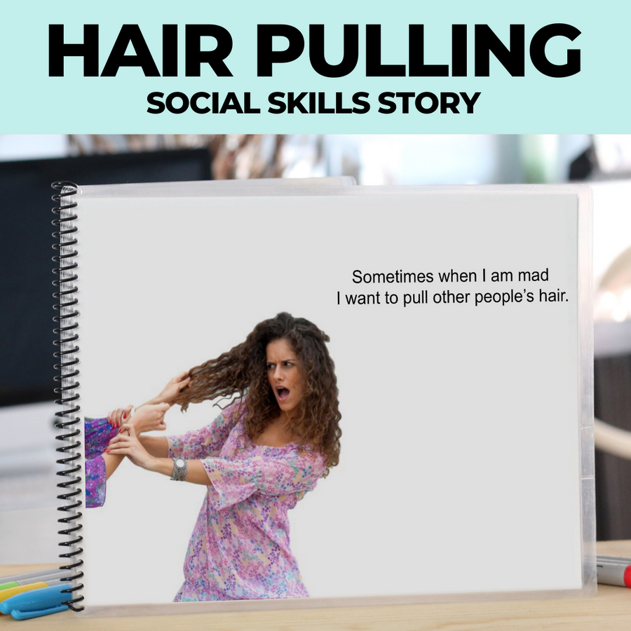 Social Skills Story: Pulling Hair: Editable (Printable PDF ) Social Skills - AdaptEd4SpecialEd