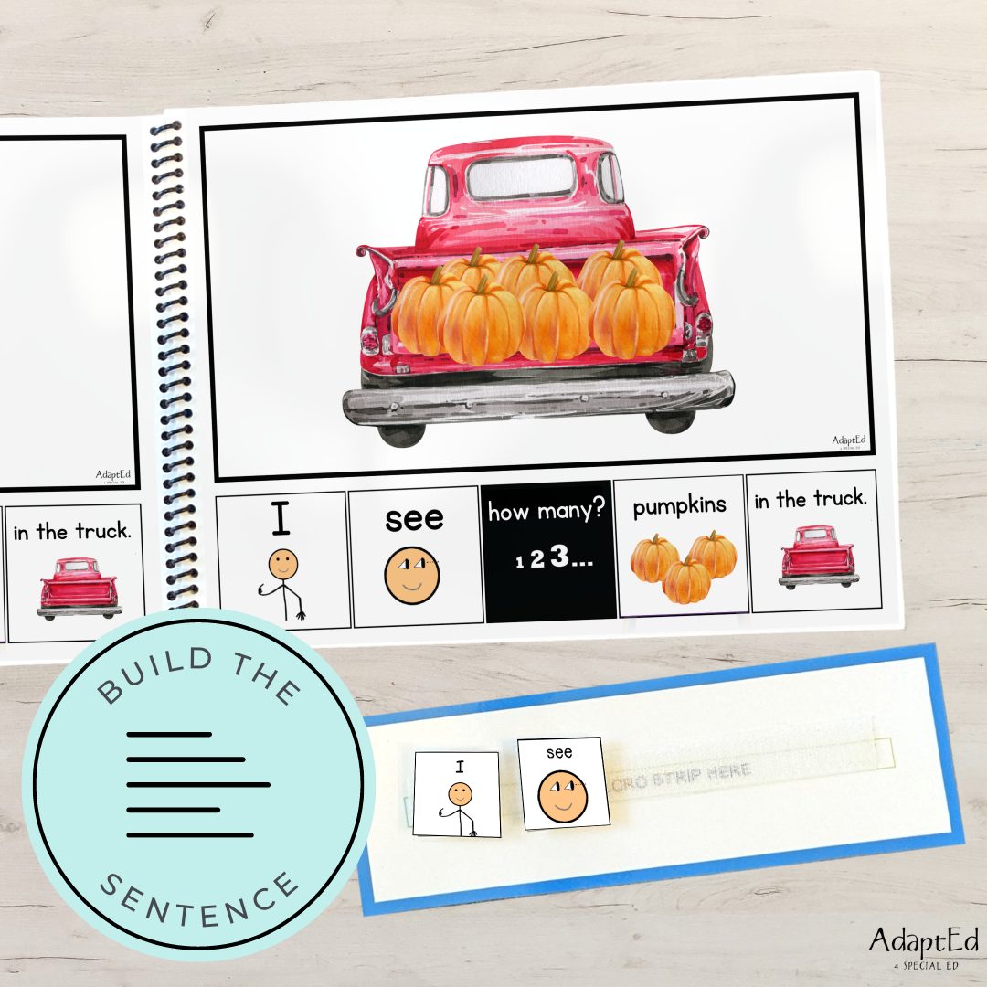 Halloween Counting Pumpkins Adapted Book (Printable PDF + Interactive Digital) Wh Questions - AdaptEd4SpecialEd