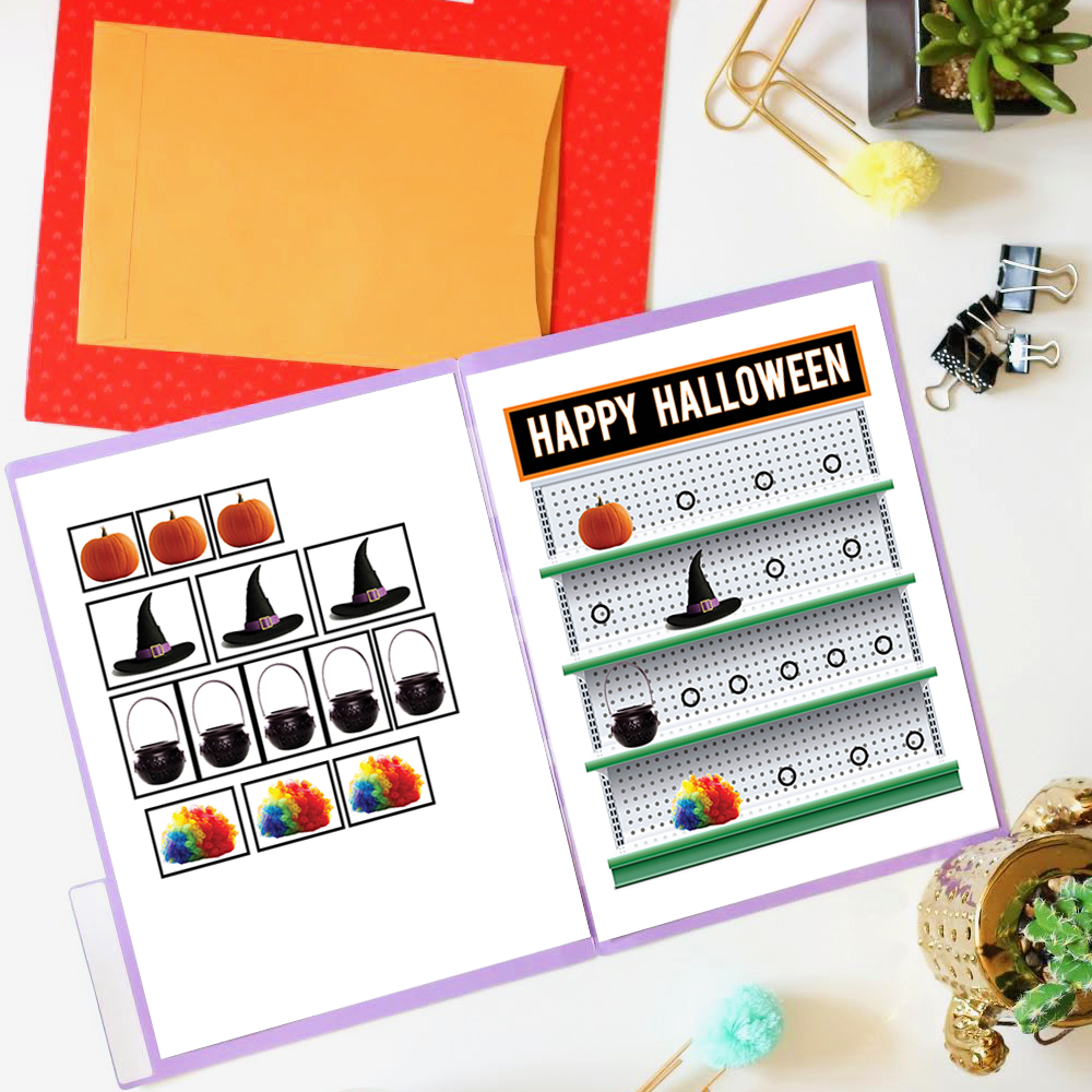 Free Life Skills Halloween Stock the Shelves File Folders (Printable PDF + Digital) File Folders - AdaptEd4SpecialEd