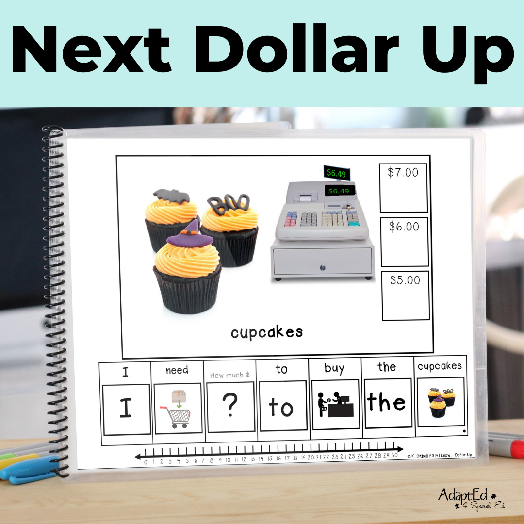 Halloween Next Dollar Up Adapted Book (Printable PDF) - AdaptEd4SpecialEd