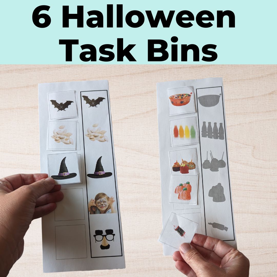 Halloween Printable Task Bins Wh Questions - AdaptEd4SpecialEd