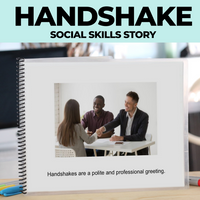 Thumbnail for Social Skills Story: Handshake: Editable (Printable PDF ) Job Skills - AdaptEd4SpecialEd
