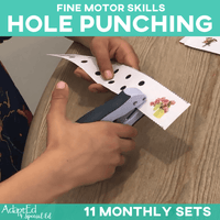 Thumbnail for Hole Punching Monthly Themed Sets: 11 Pack (Printable PDF) Fine Motor - AdaptEd4SpecialEd