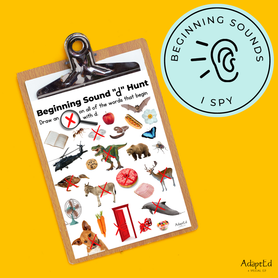 Beginning Sound I Spy Letter Sound Recognition - AdaptEd4SpecialEd