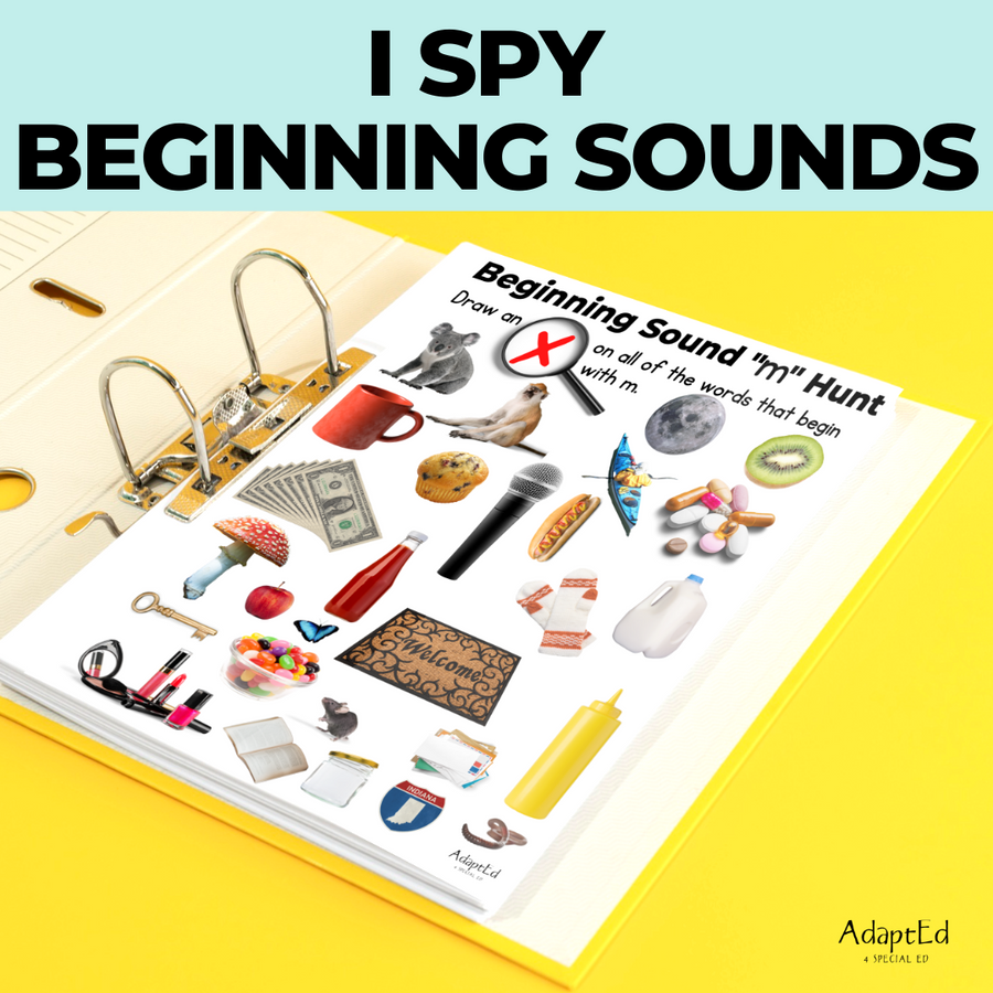 Beginning Sound I Spy Letter Sound Recognition - AdaptEd4SpecialEd