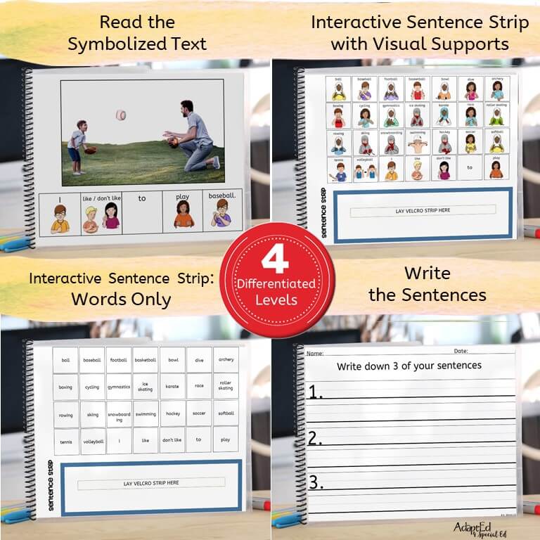 ASL: I like... I don't like... Sports: Adapted Book (Interactive Digital + Printable PDF) Adapted Book - AdaptEd4SpecialEd