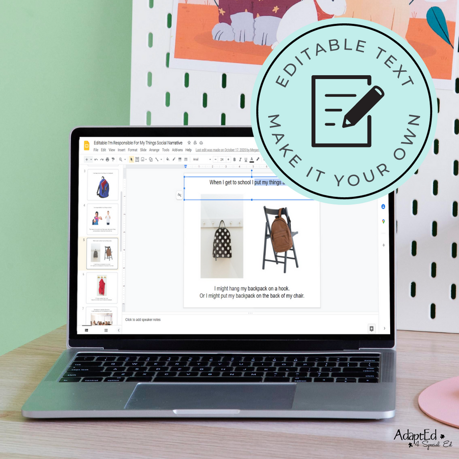 Social Skills Story: I'm Responsible for My Things (Printable PDF ) Life Skills - AdaptEd4SpecialEd