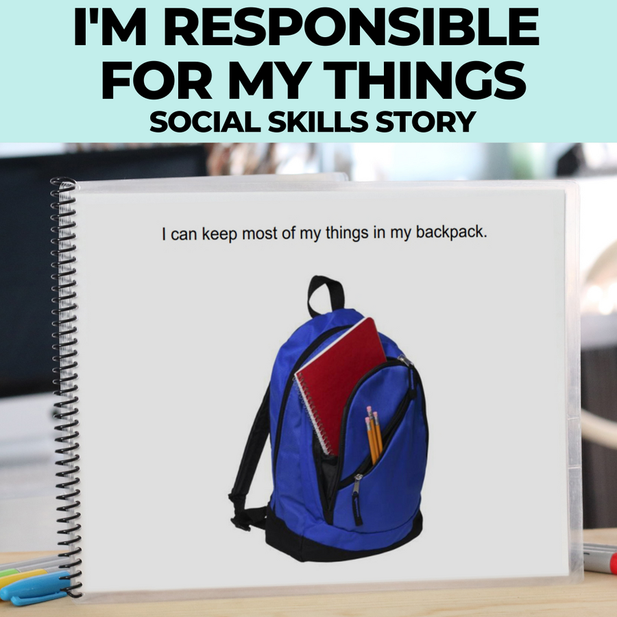 Social Skills Story: I'm Responsible for My Things (Printable PDF ) Life Skills - AdaptEd4SpecialEd