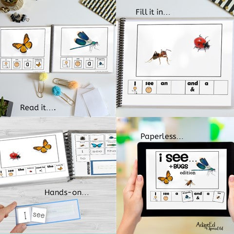 Emergent Readers: Bugs & Insects Spanish/ English/ Filipino (Printable PDF) - AdaptEd4SpecialEd