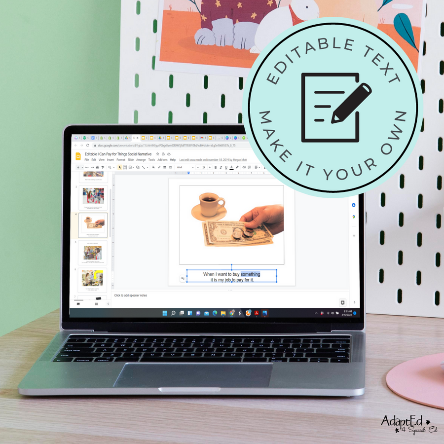 Social Skills Story: I Can Pay For Things | Making Purchases: Editable (Printable PDF ) Social Skills - AdaptEd4SpecialEd