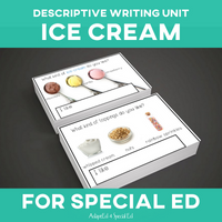 Thumbnail for Descriptive Writing Unit: Ice Cream Sundaes (Printable PDF) - AdaptEd4SpecialEd