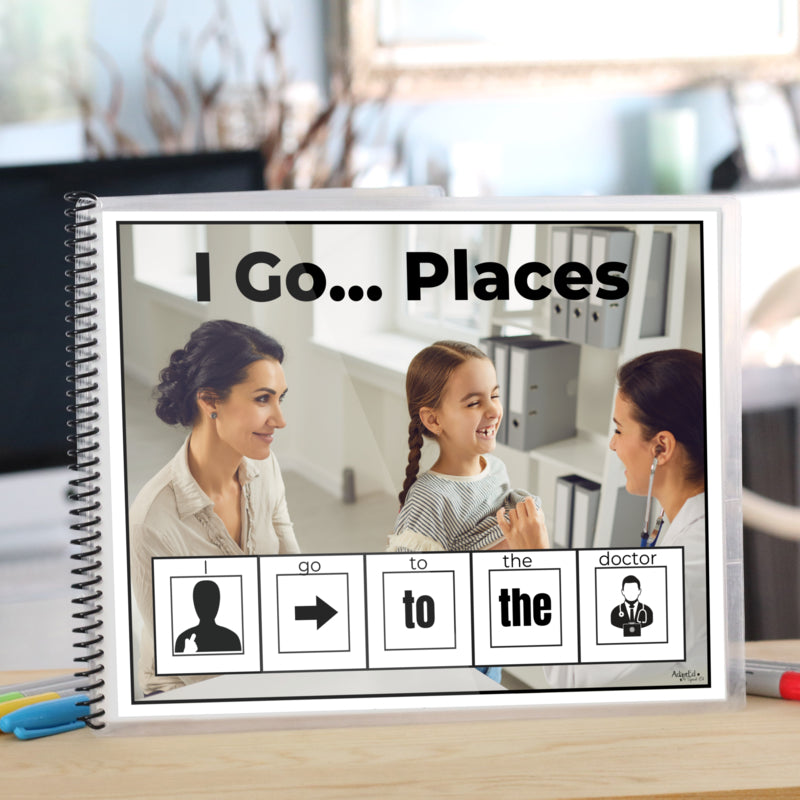 I Go Places... Adapted Books (Printable + Interactive Digital) Wh Questions - AdaptEd4SpecialEd