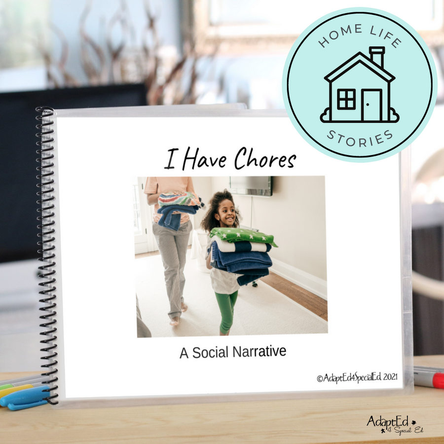 Social Skills Story: I Have Chores: Editable (Printable PDF ) Life Skills - AdaptEd4SpecialEd