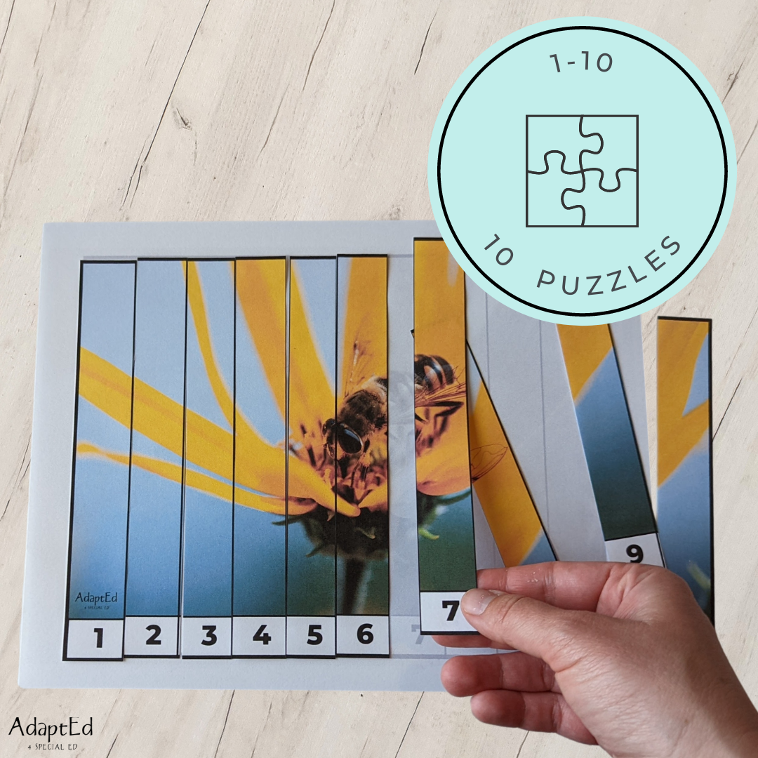 Bugs Insects Counting Puzzles: Counting 1-5 1-10 11-20 21-30 (Printable PDF)