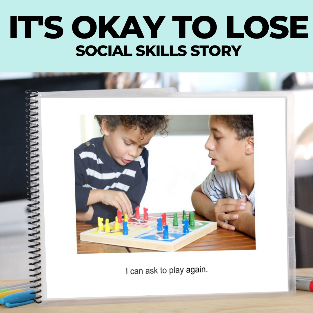 Social Story: It's Okay to Lose: Editable (Printable PDF) Social Skills - AdaptEd4SpecialEd