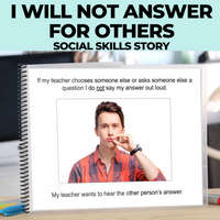 Thumbnail for Social Narrative: Not Answering For Others (Printable PDF) School - AdaptEd4SpecialEd