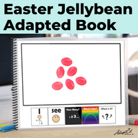 Thumbnail for Easter Jellybean Adapted Book (Printable PDF + Digital) Wh Questions - AdaptEd4SpecialEd