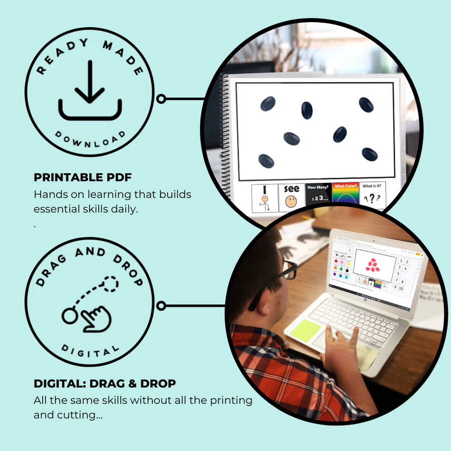 Easter Jellybean Adapted Book (Printable PDF + Digital) Wh Questions - AdaptEd4SpecialEd