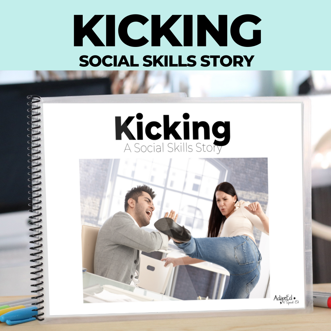 Social Skills Story: Kicking: Editable (Printable PDF ) Social Skills - AdaptEd4SpecialEd