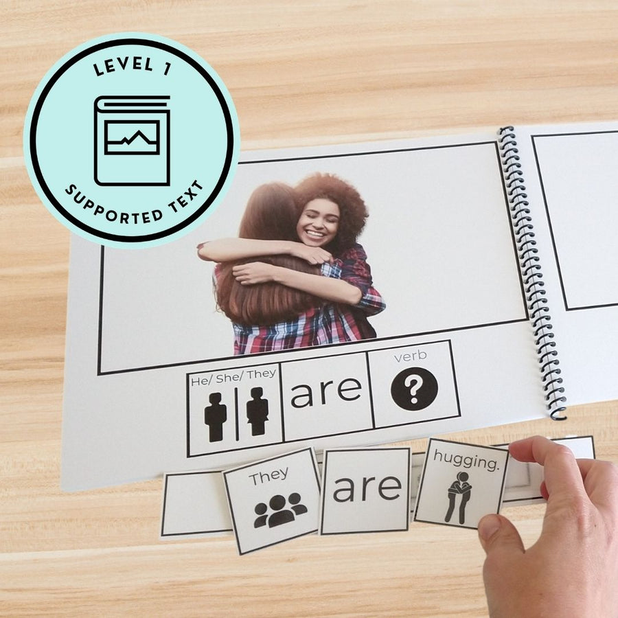 Action VERBS Adapted Books + File Folder Sorts (Printable PDF + Interactive Digital Versions) Verbs - AdaptEd4SpecialEd