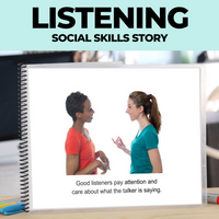 Thumbnail for Social Skills Story: Good Listener | Listening (Printable PDF) Social Skills - AdaptEd4SpecialEd