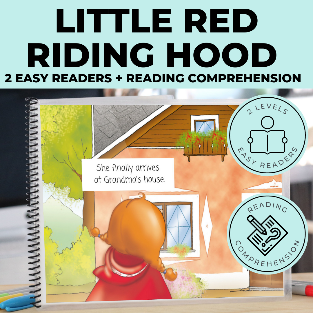 Little Red Riding Hood Emergent Reader + Reading Comprehension (Printable PDF) - AdaptEd4SpecialEd