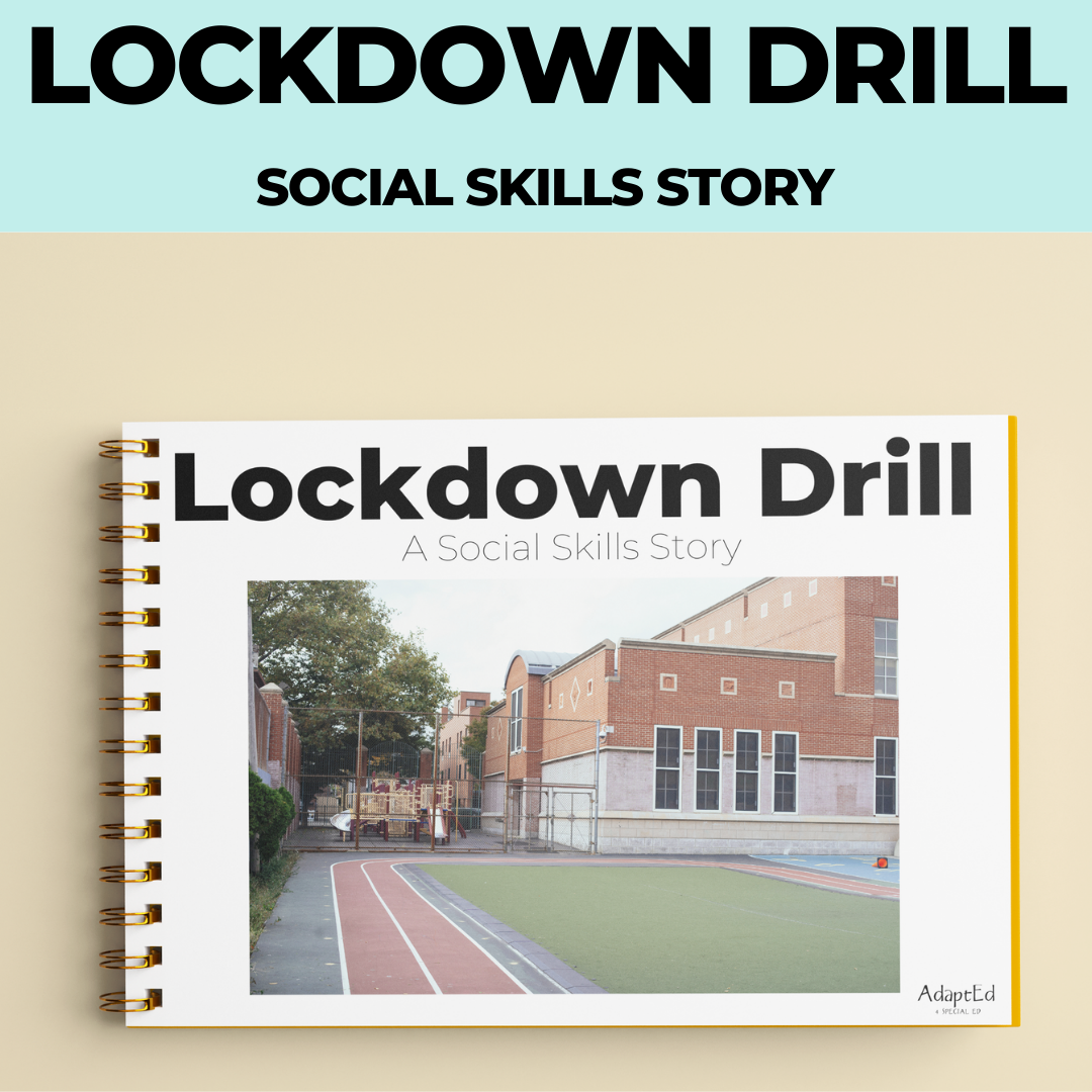 Social Skills Story: Lockdown Drill: Editable (Printable PDF) School - AdaptEd4SpecialEd