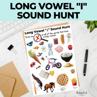 Thumbnail for Long Vowel Sound Hunt Worksheets 