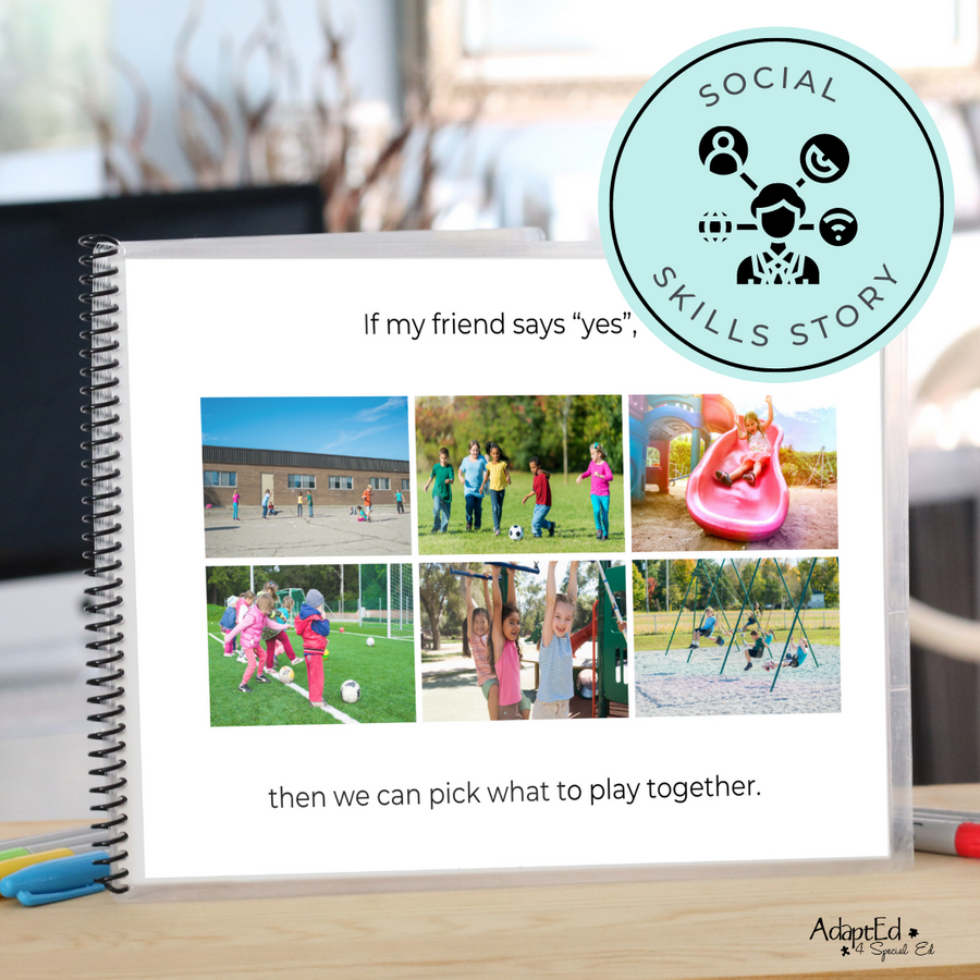 Social Skills Story: Making Friends | Asking a Friend to Play: Editable (Printable PDF ) Social Skills - AdaptEd4SpecialEd