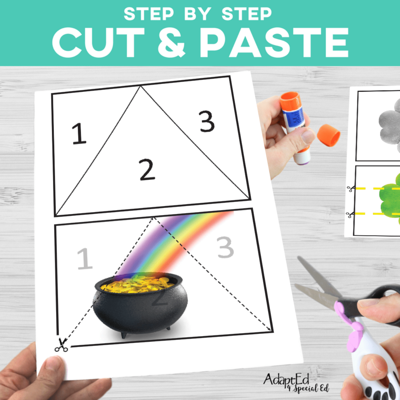 Fine Motor Skills: Cut and Paste March (Printable PDF) Cut and Paste - AdaptEd4SpecialEd